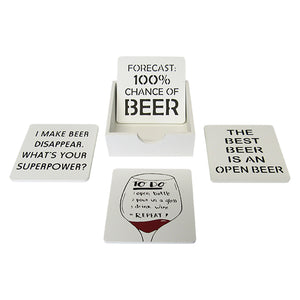 Beer and wine coasters Set of 4