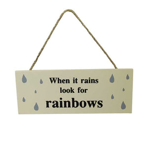 Rain rainbow sign