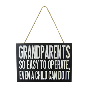 Family hanger sign grandparents sign