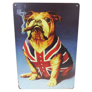 Art tin British bulldog