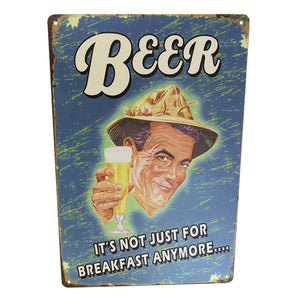 Art tin beer breakfast