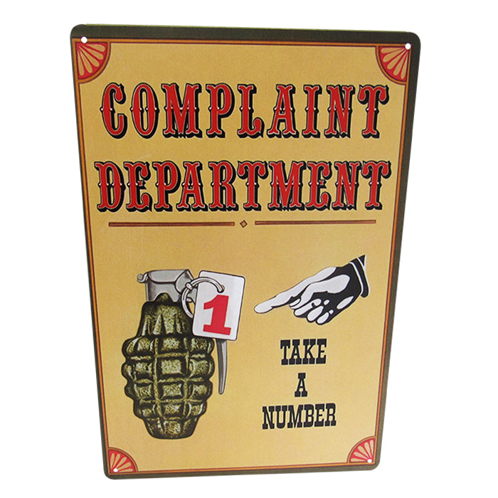 Art tin complaint department