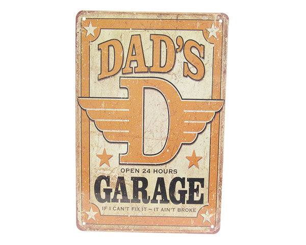 Art tin dad's garage