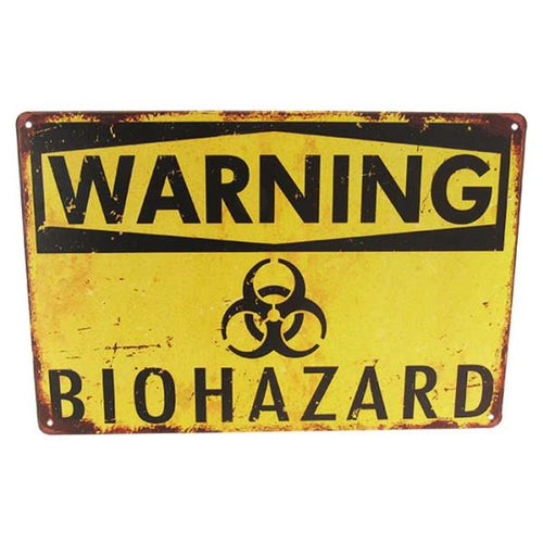 Art tin sign biohazard