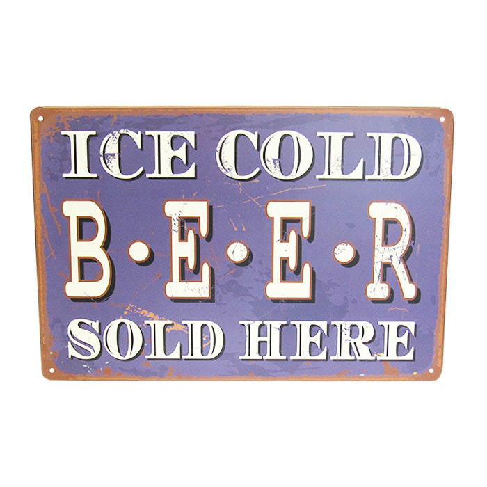 Art tin cold beer here