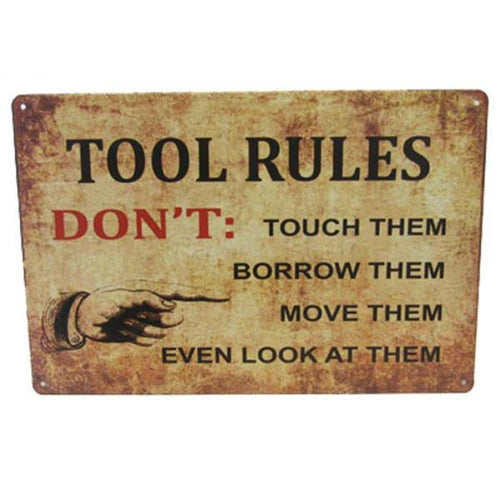 Art tin sign tool rules