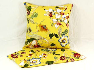Orchids yellow cushion cover