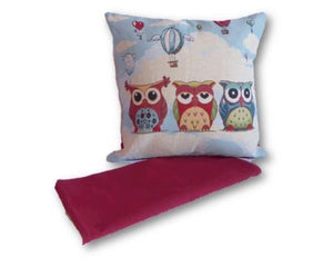 Owls and balloons cushion cover