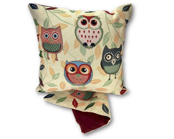 Owls and leaves cushion cover