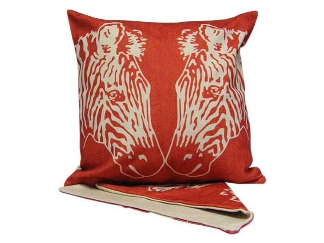 Red zebra cushion cover