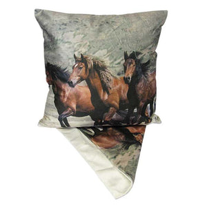 Herd of horses cushion cover