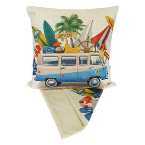 Happy Campers surf combi cushion cover