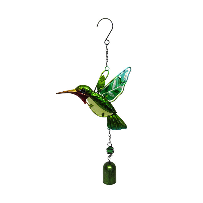 Garden glass hummingbird hanger green
