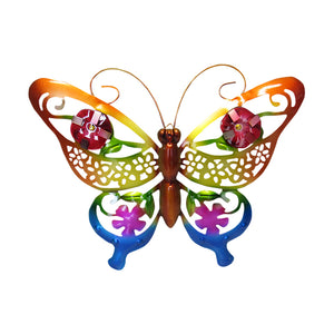 Wall art butterfly orange and blue