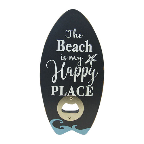Surfboard bottle opener beach happy place
