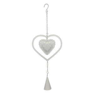 Country Chic hanger heart with bell