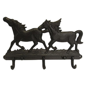 Two horses cast iron hook