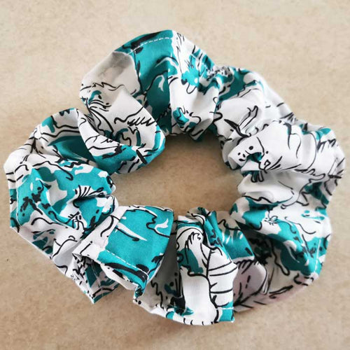 Scrunchie - green floral